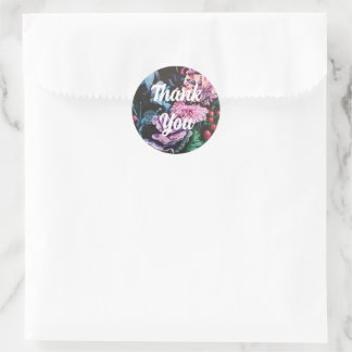 Country Floral Thank You Sticker
