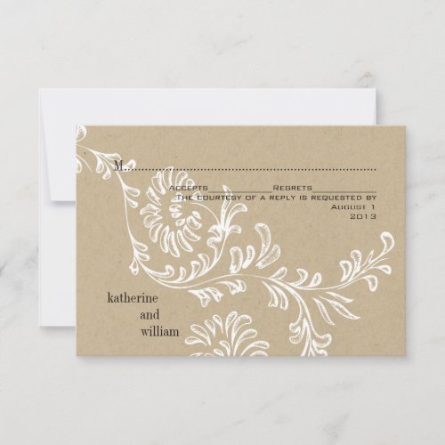 Country Floral Wedding RSVP