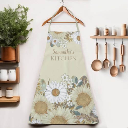 Country Floral Womens Name Apron