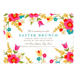 Country Flowers Easter Invite