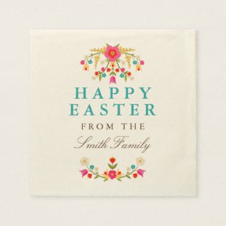 Country Flowers Easter Napkins