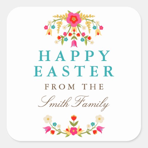 Country Flowers Easter Stickers