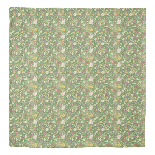 Country Flowers in Summer Duvet Cover (Front)