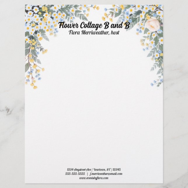 Country Flowers Letterhead (Front)