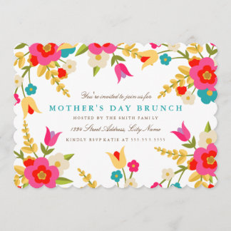 Country Flowers Mother's Day Invitation