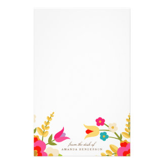 Country Flowers Stationery