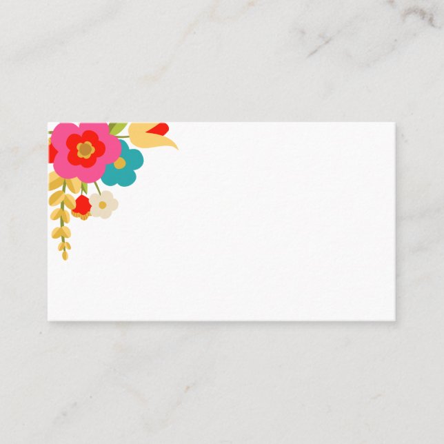 Country Flowers Wedding Place Cards 100 pk (Front)
