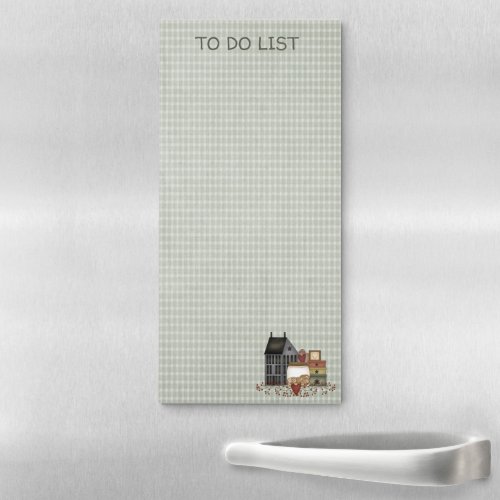 Country Folk Art Primitive To Do List Magnetic Notepad