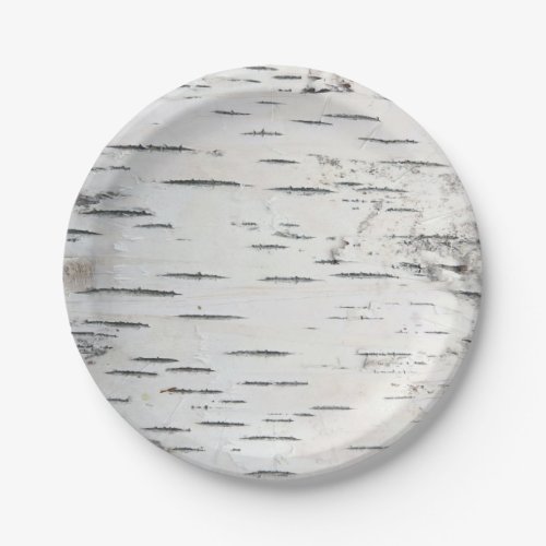 Country Forest Rustic Birch Tree Bark Paper Plates