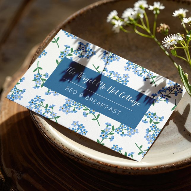 Country Forget-Me-Not Pattern Business Card (Creator Uploaded)