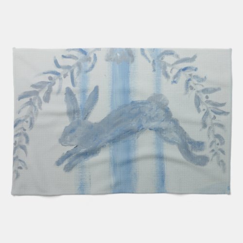 Country French Bunny Rabbit Dish Towel