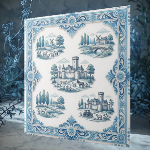 Country French Cottagecore Pastoral Vintage Rustic Ceramic Tile