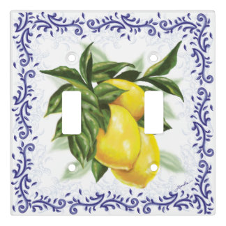 Country French European Toile Lemons Light Switch Cover