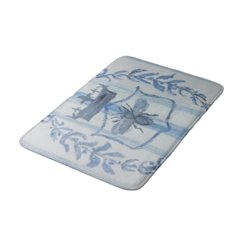 Country French Queen Bee Bath Mat