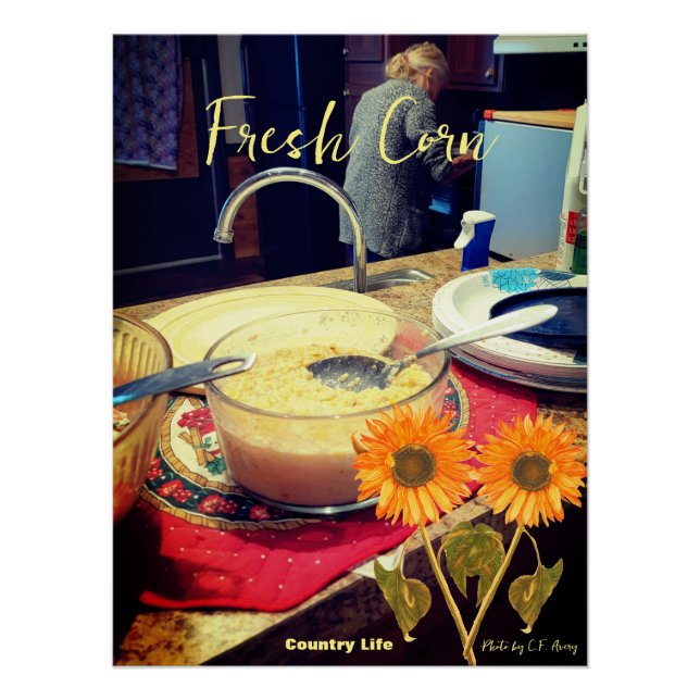 Country Fresh Vegetables - Corn Poster (Front)