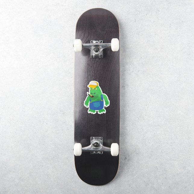 Country Fried Funny Cartoon Monster Character Sticker (Skateboard)