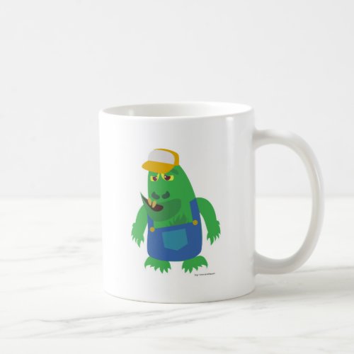 Country Fried Monster Fun Cartoon Farmer Coffee Mug