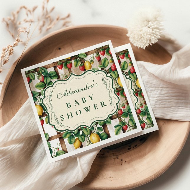 Country Fruit Garden Baby Shower Napkins (Creator Uploaded)