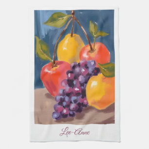Country Fruit Watercolor – Cozy Fruits Kitchen Towel