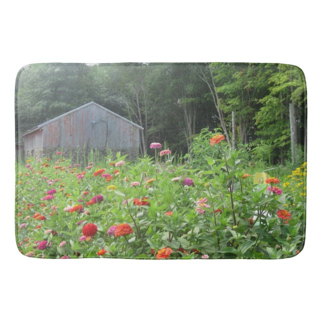 Country Garden and Barn Bathroom Mat (Front)