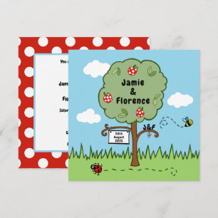 Country Garden Apple Tree Wedding Invitation