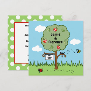Country Garden Apple Tree Wedding Invitation