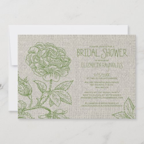 Country Garden Bridal Shower Invitations