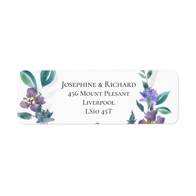 Country Garden, Foliage Return Address Label (Front)