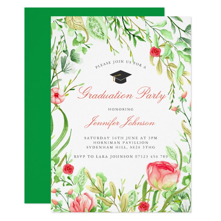 Country Garden Graduation Party Invitation | Zazzle.com