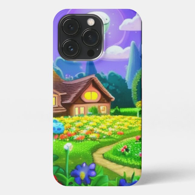 Country garden iPhone 13 Pro Slim Fit Case, Glossy Case (Back)