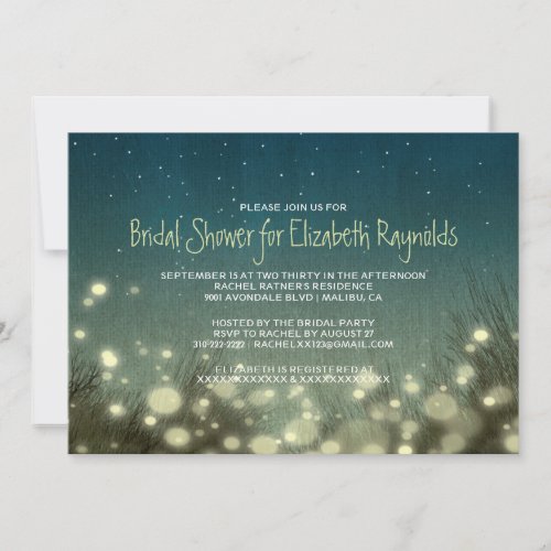 Country Garden Light Bridal Shower Invitations