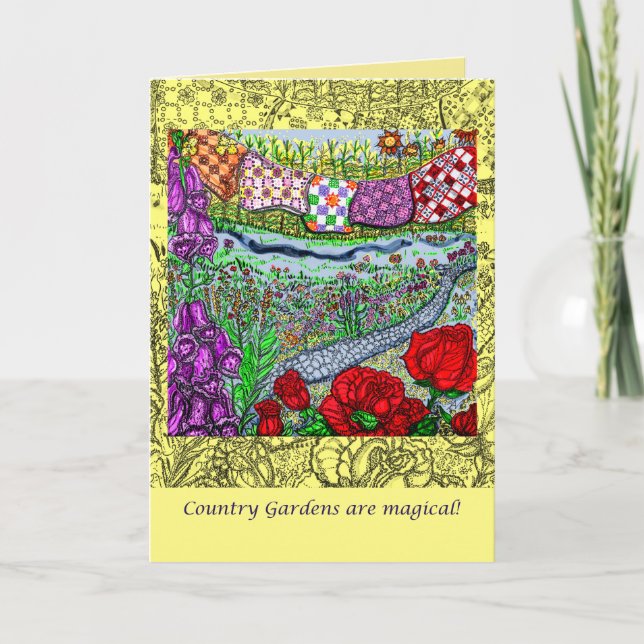 Country Garden Mothers Day Greeting Card (Front)