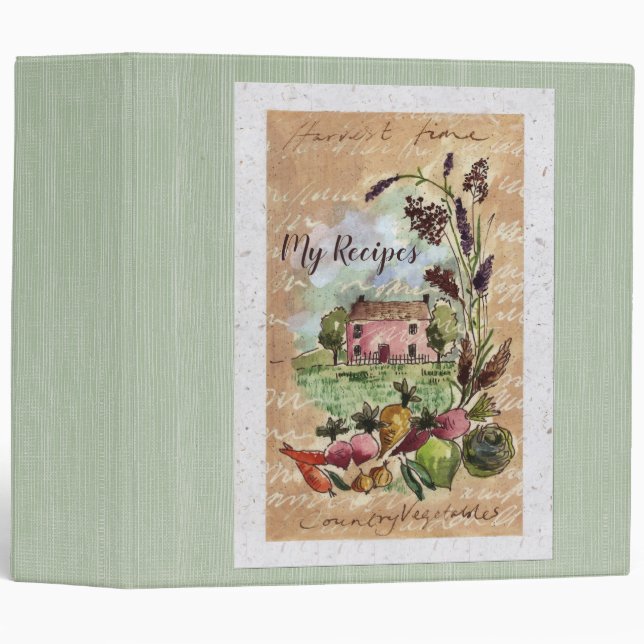 Country Garden Recipe Binder (Front/Spine)