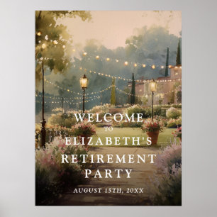 Country Garden Retirement Party Welcome Sign