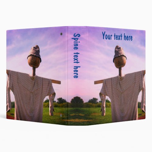 Country Garden Scarecrow Personalized 3 Ring Binder