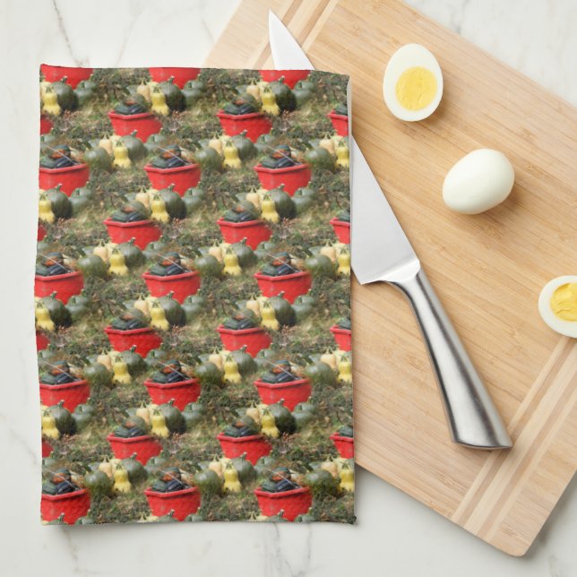 Country Garden Squash Nature Pattern      Kitchen Towel (Quarter Fold)