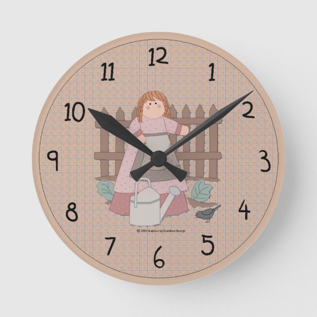 Country Garden Wall Clock (Front)