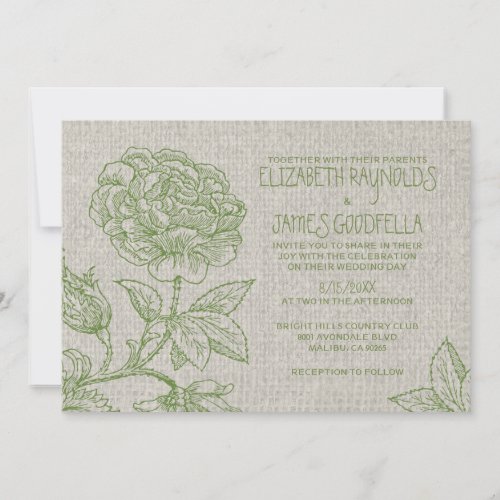 Country Garden Wedding Invitations