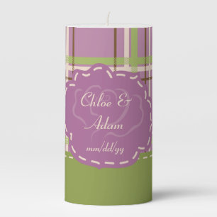 Country Garden Wedding  Pillar Candle