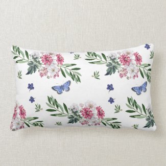 Country Garden Windflowers Indoor Lumbar Pillow
