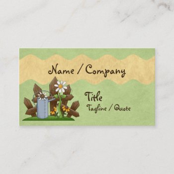 Country Gardener Business Card by RainbowCards at Zazzle