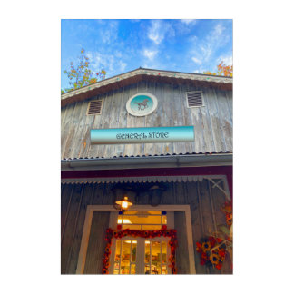 Country General Store in Autumn Acrylic Print