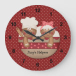 Country Gingerbread Chefs Clock at Zazzle