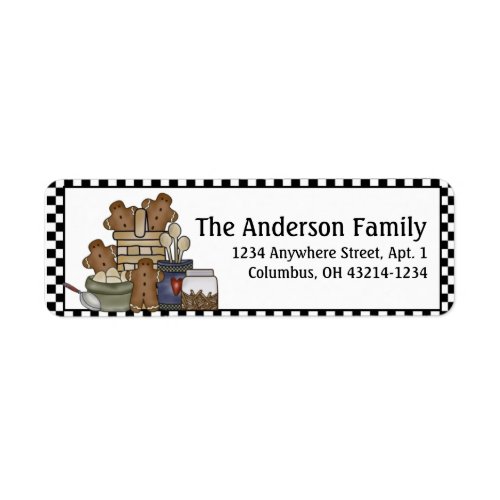 Country Gingerbread Kitchen Return Address Labels