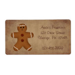 Country Gingerbread Man Label