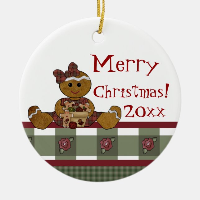 Country Gingerbread Ornament (Front)