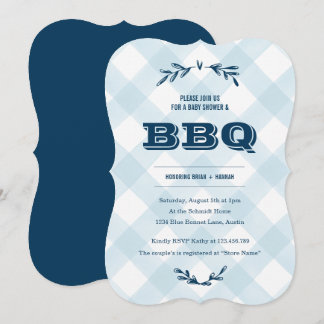 Country Gingham Baby Shower Invitation