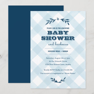 Country Gingham Baby Shower Invitation
