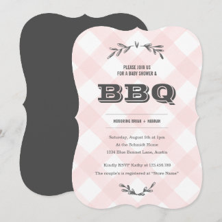 Country Gingham Baby Shower Invitation