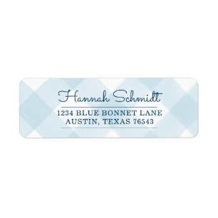 Country Gingham Label